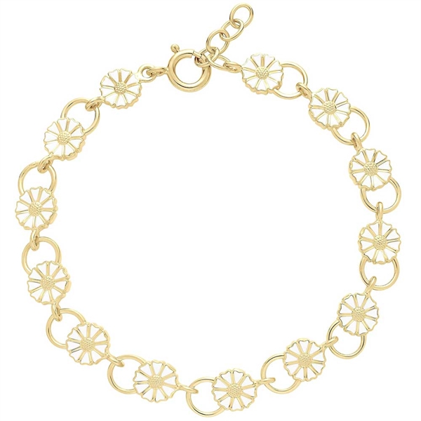 Lund Marguerit Armbånd Forgyldt Sølv Med Ringe Til - Armbånd