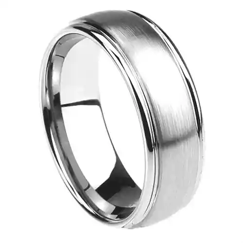 Ring Matbrush Stål - Fingerringe