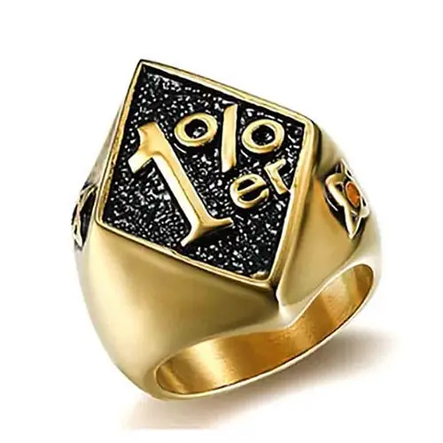 Golden Steel Ring Rustfrit Stål - Fingerringe