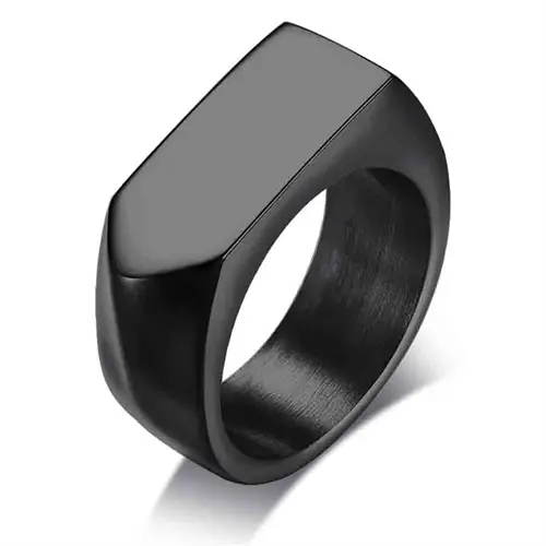 Sort Marc Rustfri Stål Ring Blank - Fingerringe