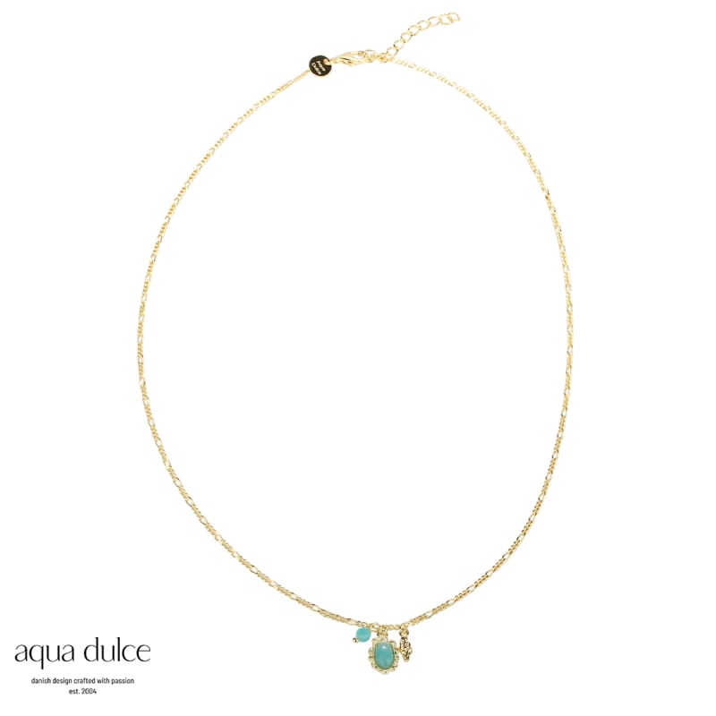 Amazonite Necklace Golden - Aqua Dulce Halskæder  - 5740013848675