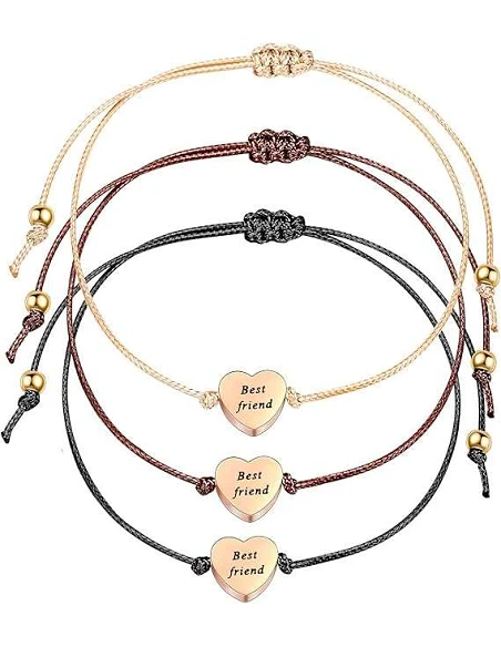 Moderne Bff Armbånd Med Hjerter Til - Armbånd