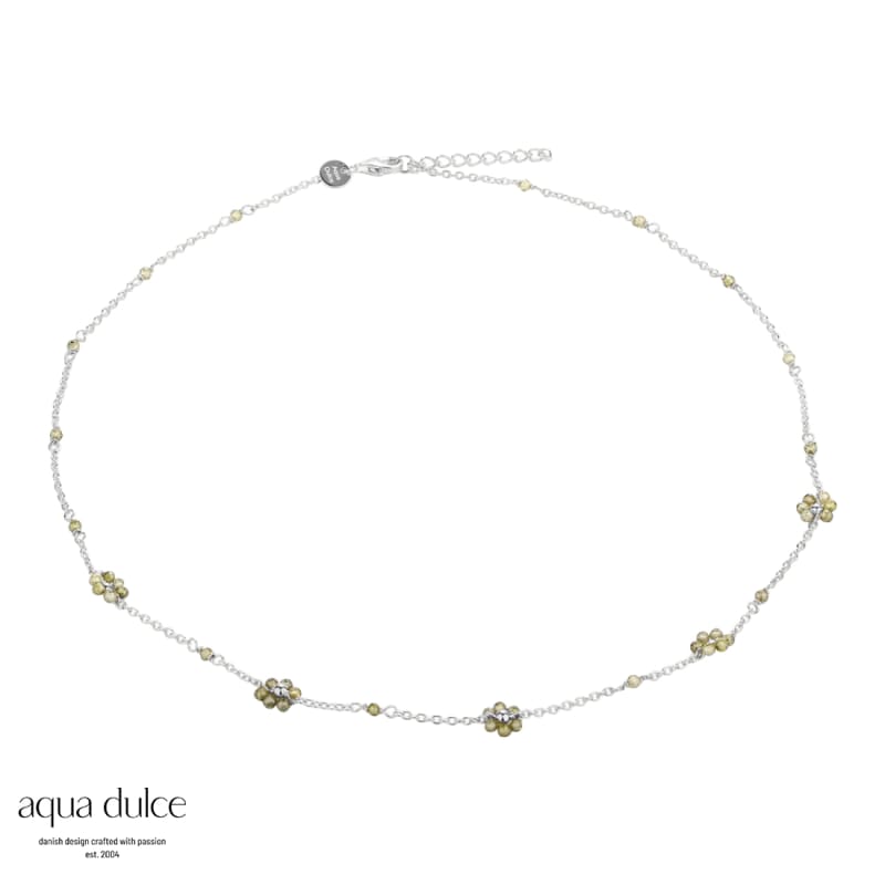 Daisy Olive Necklace Silver - Aqua Dulce Halskæder  - 5740013850593