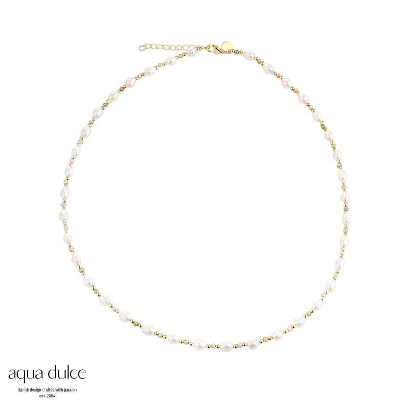 Coast Olive Necklace Golden - Aqua Dulce Halskæder  - 5740013854225