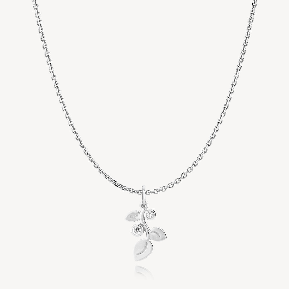 Sølv Amber Kæde Med Vedhæng - Izabel Camille Halskæder