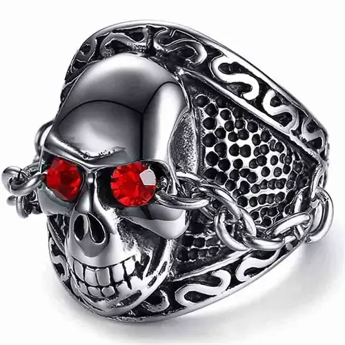 Chain Skull Ring - Fingerringe