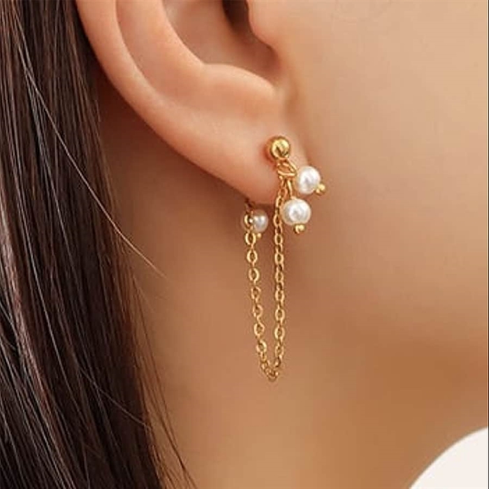 Titan ørehænger Med Perler - Øreringe