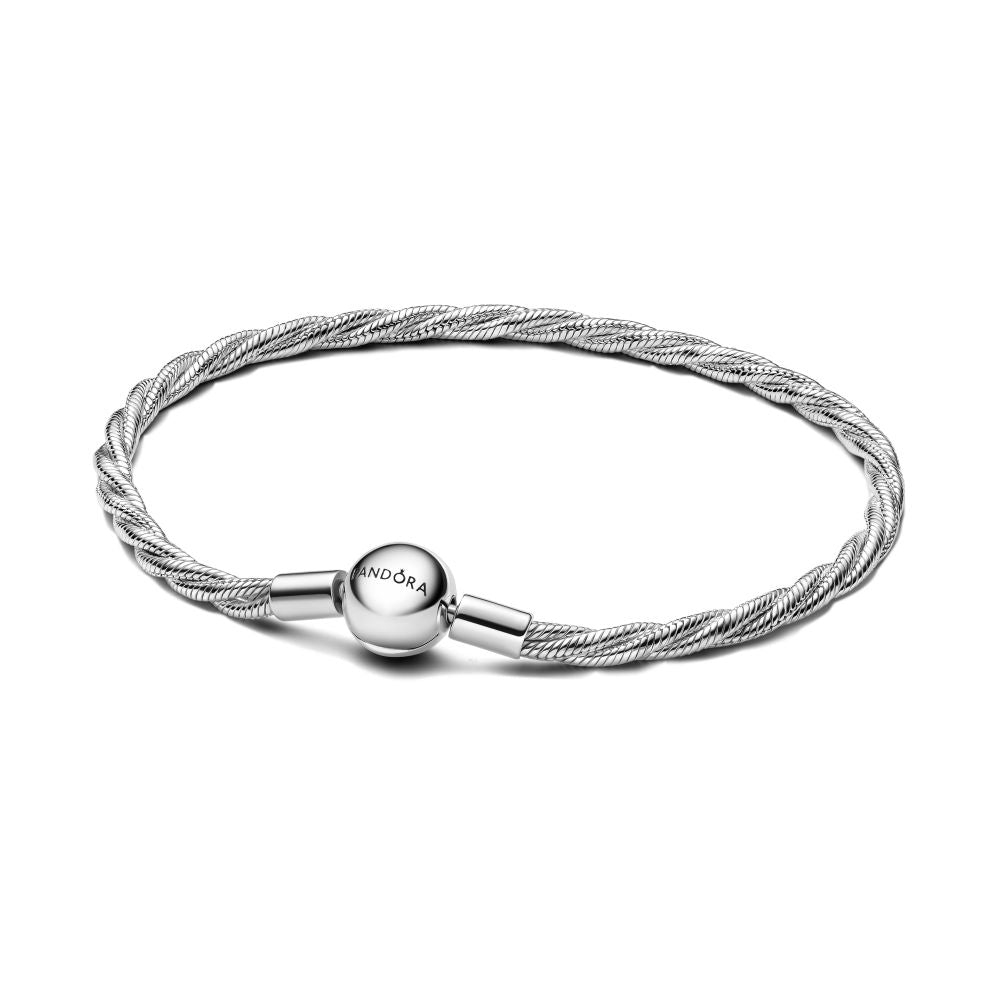 Pandora Twistede Slange Armbånd Sølv 593757c00 - Pandora Armbånd