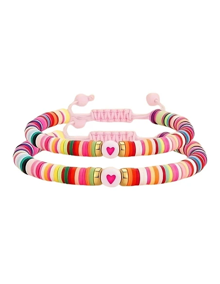 Søde Bff Armbånd Til Børn Med Hjerter - Armbånd