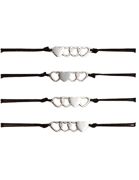 Søde Venindearmbånd Til Med Hjerter - Armbånd