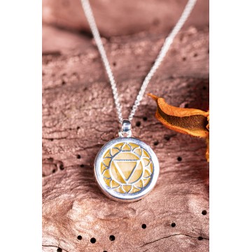 Solarplexus Chakra Vedhæng Med Citrin Kæde Halskæder Godkarmashop - Berk Halskæder