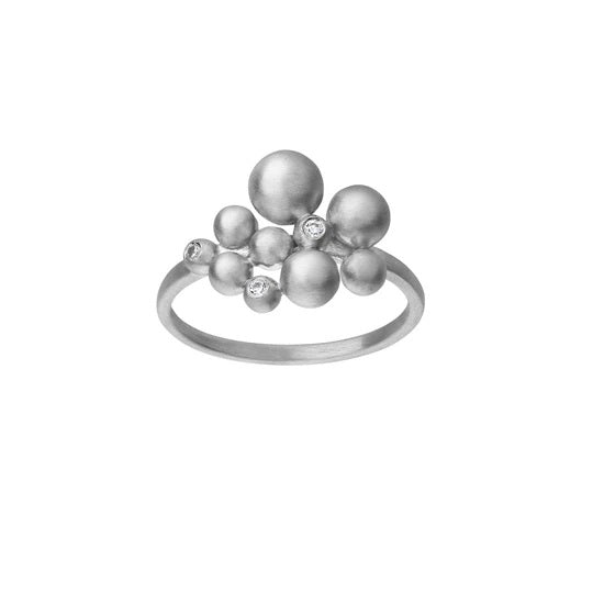 Bybiehl Ring Sølv Pebbles Ring Med Zirkonia 3801a - Bybiehl Fingerringe  - 1233690152028