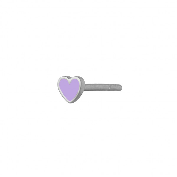 Lilla Stine Petit Love Heart Purple Sorbet 1181 Purbel Sorbet - Stine A Øreringe