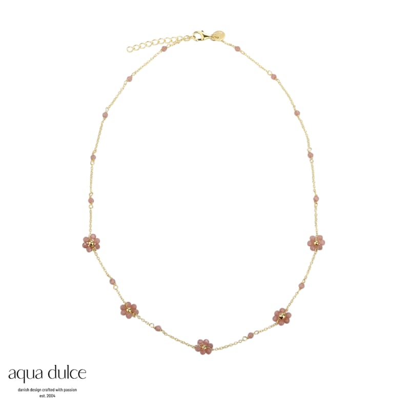 Daisy Rose Necklace Golden - Aqua Dulce Halskæder  - 5740013850098