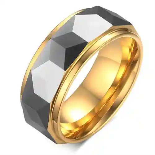 Tungsten Ring Med Glimt - Fingerringe