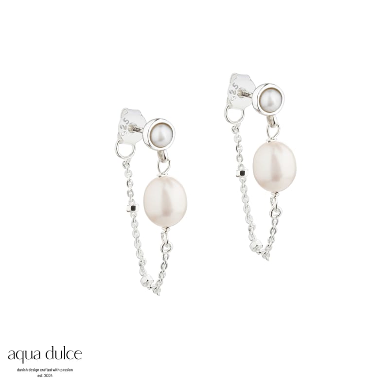 Rice Dot Earstud Silver - Aqua Dulce Ørestikkere  - 5740013853679