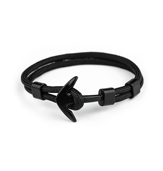Sort Deluxeamptrade Nylon Anker Armbånd Onesize - Deluxecovers Armbånd