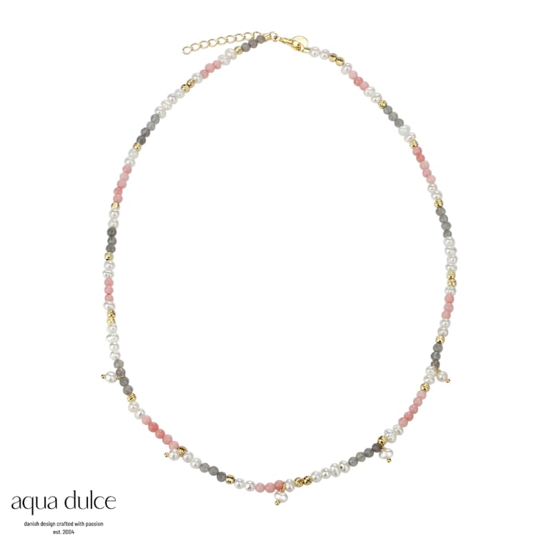 Opal Love Necklace Golden - Aqua Dulce Halskæder  - 5740013847654