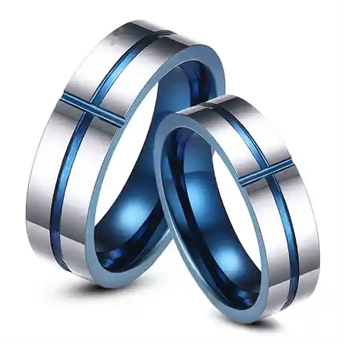 Blue Vielse Eller Forlovelsesring Tungsten - Vielsesringe