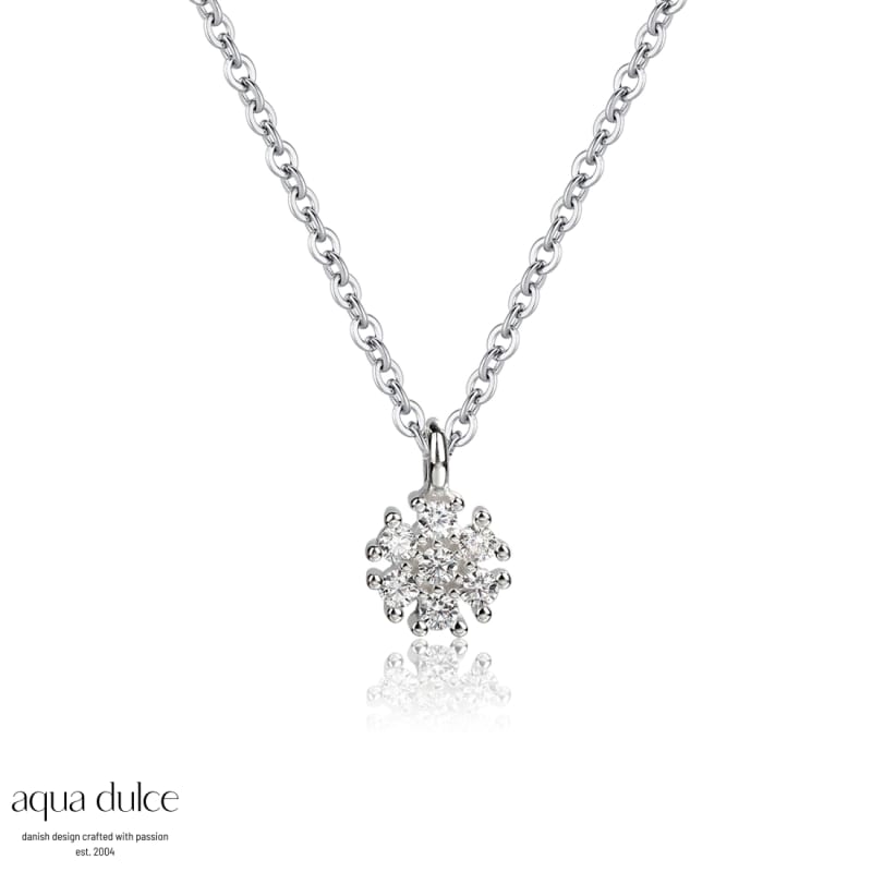 Flower Necklace Silver - Aqua Dulce Halskæder  - 5740013845360