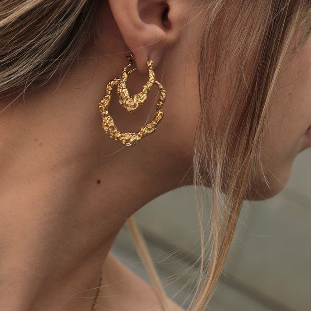 Guld Xenia Sæt - Sistie 2nd Øreringe