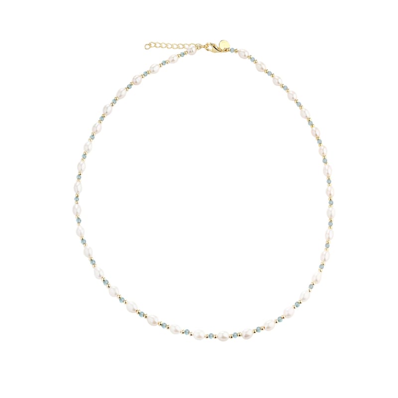 Coast Blue Necklace Golden - Aqua Dulce Halskæder  - 5740013860677