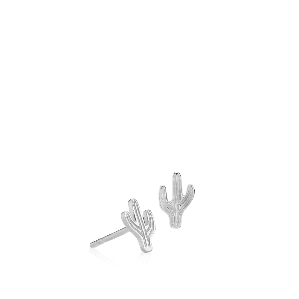 Sølv Petite Cactus Ørestikker Par - Sistie Øreringe