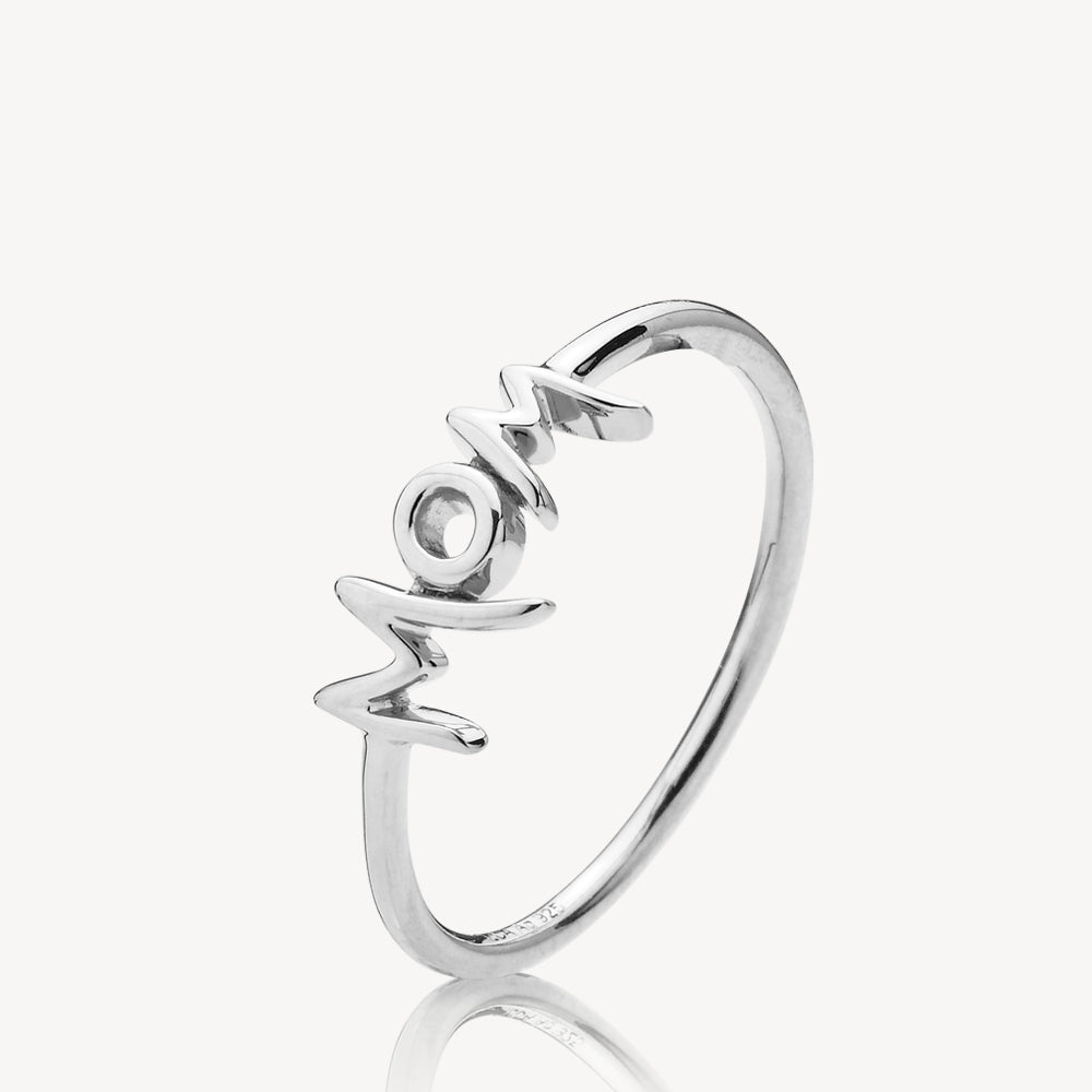 Sølv Fam Mom Ring - Sistie Fingerringe
