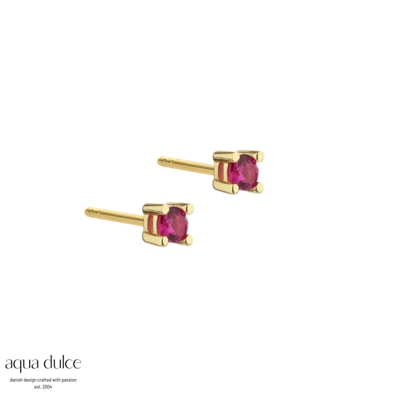 Pink Mini Kaya Earstud Golden - Aqua Dulce Ørestikkere  - 5740013852399