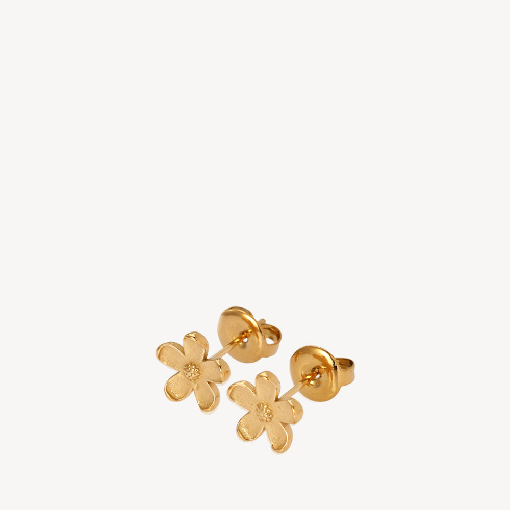 Guld Camellia Ørestikker Forgyldt - Sistie2nd Ørestikkere