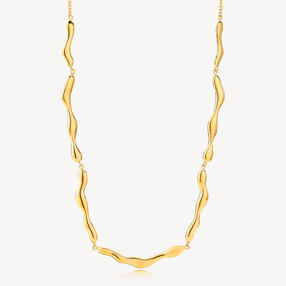 Guld Wavy Halskæde Forgyldt - Sistie2nd Halskæder