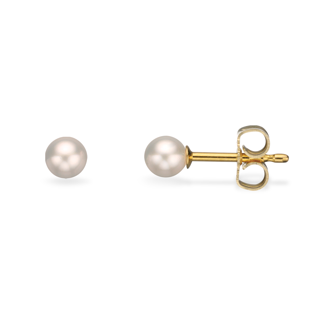 Scrouples Karat Guld Perle ørestikker 5mm 1003 - Scrouples Ørestikkere  - 1233690144535