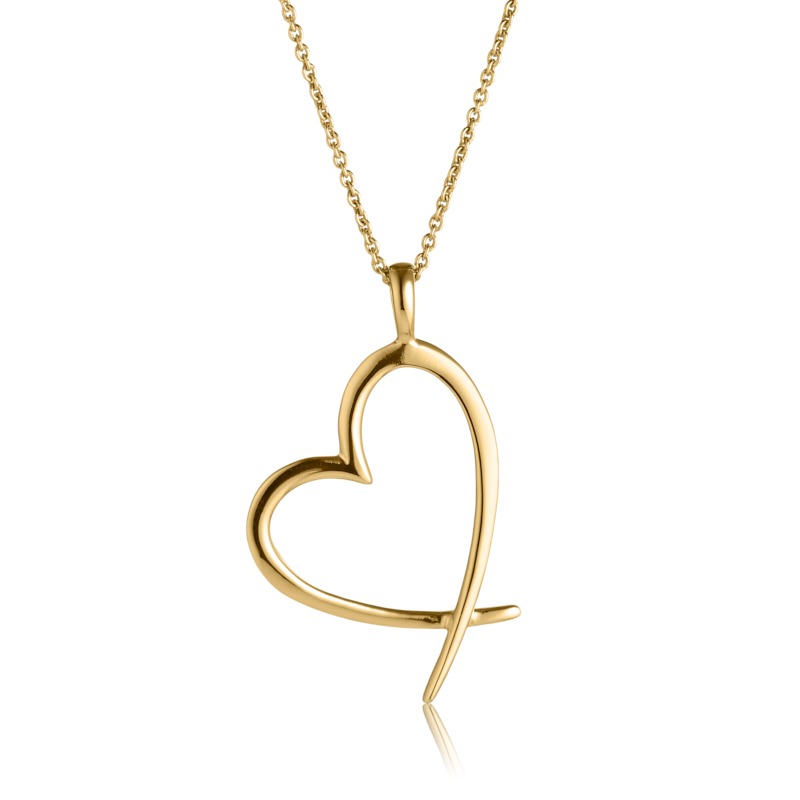 Vedhæng Blankpoleret Forgyldt Sølv - Blicherfuglsang Halskæder