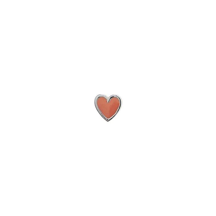 Stine Love Heart Coral Sølv 1181 Coral - Stine A Øreringe