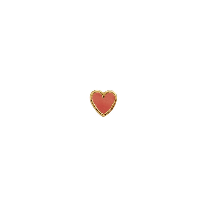 Stine Petit Love Heart Coral Forgyldt 1181 Coral - Stine A Øreringe