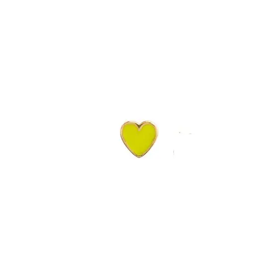 Gul Stine ørering Petit Love Heart Neon Yellow 1181 Neonyellow - Stine A Øreringe