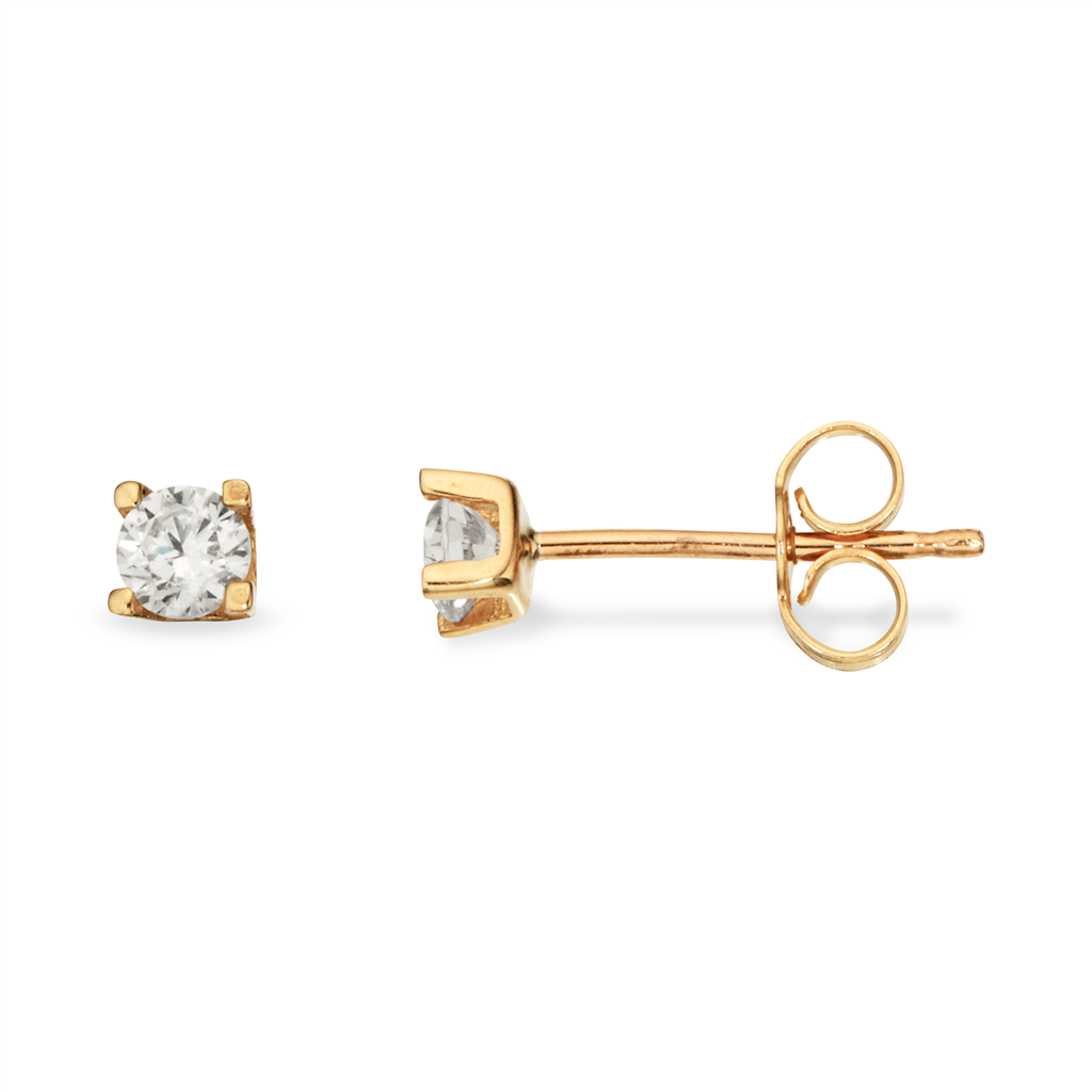 Scrouples Karat Guld øreringe Med Zirkonia Sten 118163 - Scrouples Øreringe  - 1233690096636