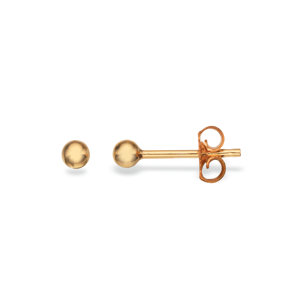 Scrouples Øreringe Forgyldt Kugle ørestikker 2mm 12022fg - Scrouples Ørestikkere  - 1233690116068