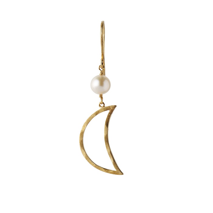 Stine Bella Moon With Pearl ørering 1282 - Stine A Øreringe