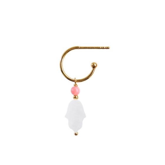 Stine Sweet Hamsa With Coral ørering 1393 - Stine A Øreringe