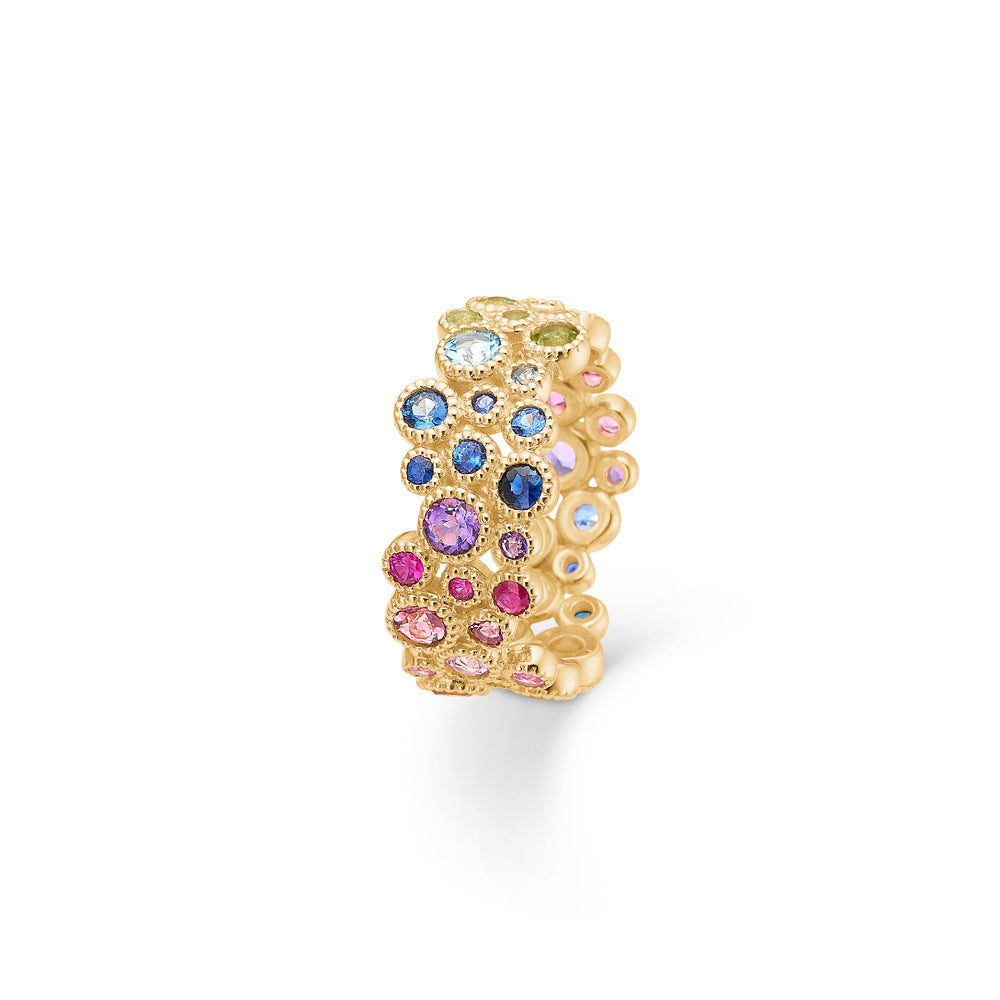 Mads Ring Madsz Luxury Rainbow Karat Guld Ring Med ægte Sten 1544063 - Mads Z Fingerringe  - 1233690148762