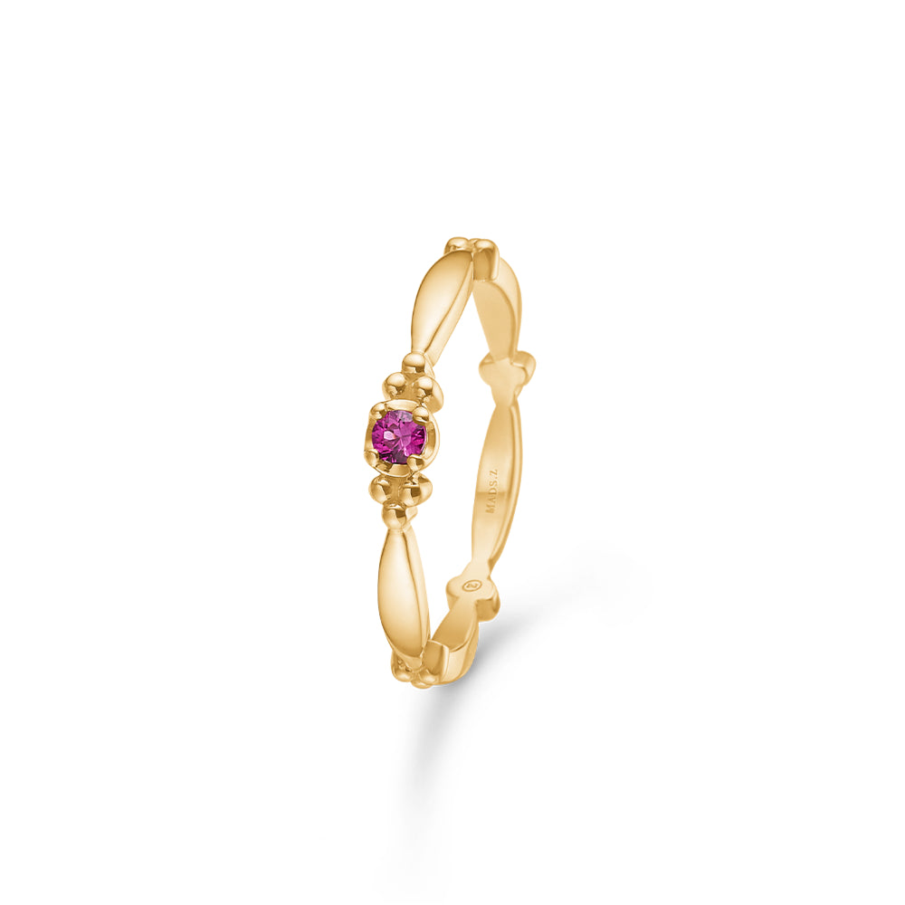 Mads Karat Guld Poetry Ring Med Rubin 1544082 - Mads Z Fingerringe