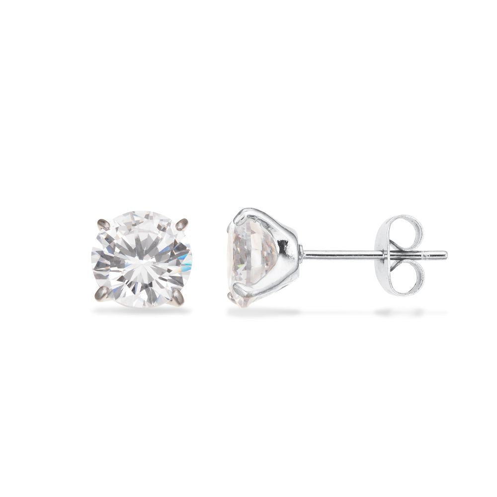 Scrouples Stål ørestikker Med Zikonia Sten 8x8mm 165561 - Scrouples Øreringe
