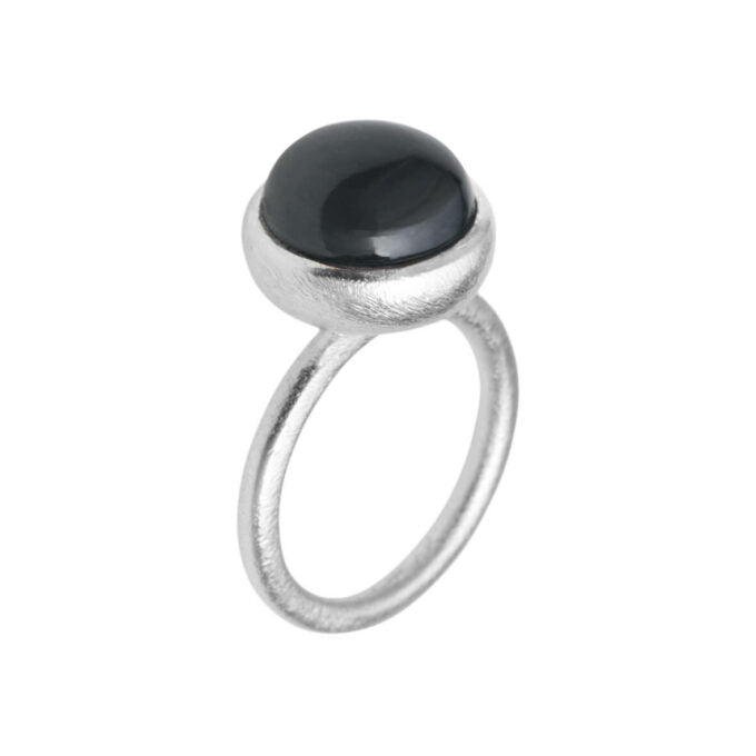 Sort Susanne Friis Bjørner Ring Sfb Sølv Ring Med Agat 1660 101 - Fingerringe  - 1233690169712