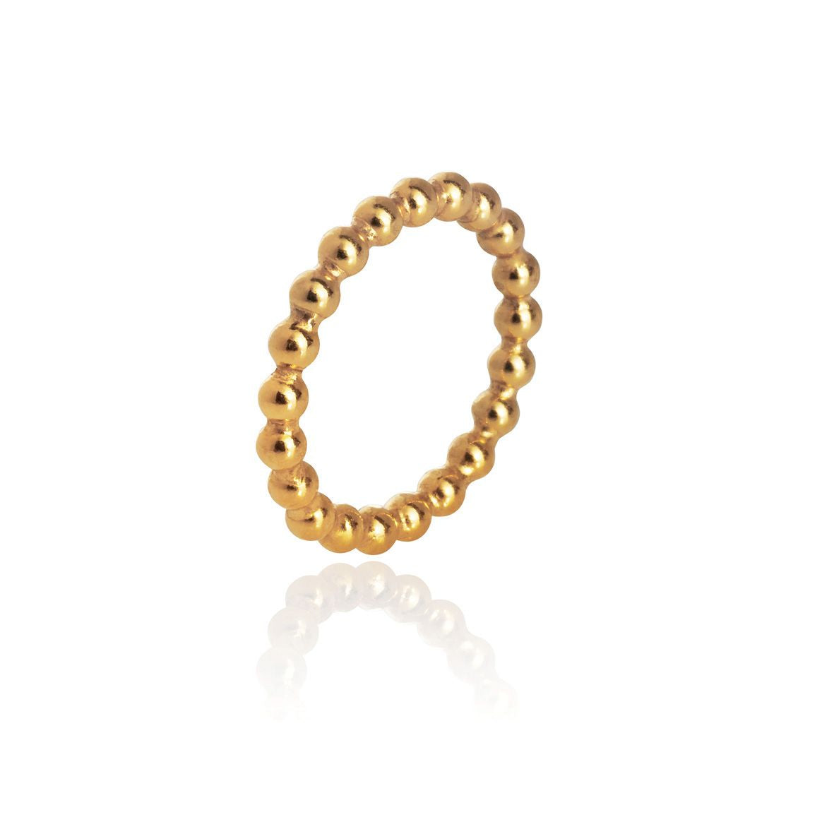 Susanne Friis Bjørner Forgyldt Kugle Ring 1664 - Fingerringe  - 1233690152905