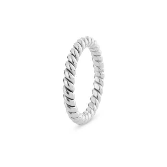 Susanne Friis Bjørner Ring Sfb Snoet Sølv Ring 1682 - Fingerringe  - 1233690169736