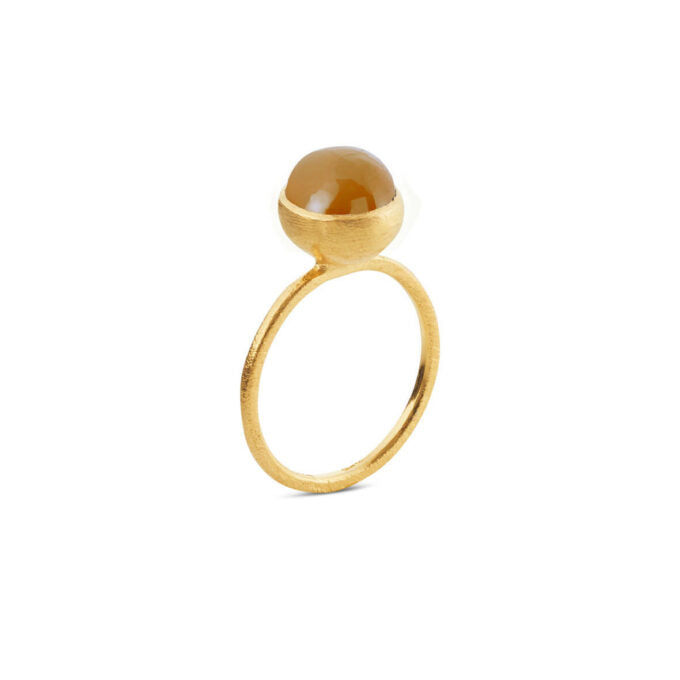 Susanne Friis Bjørner Ring Sfb Forgyldt Sølv Ring Med Månesten 1692 199 - Fingerringe  - 1233690177700