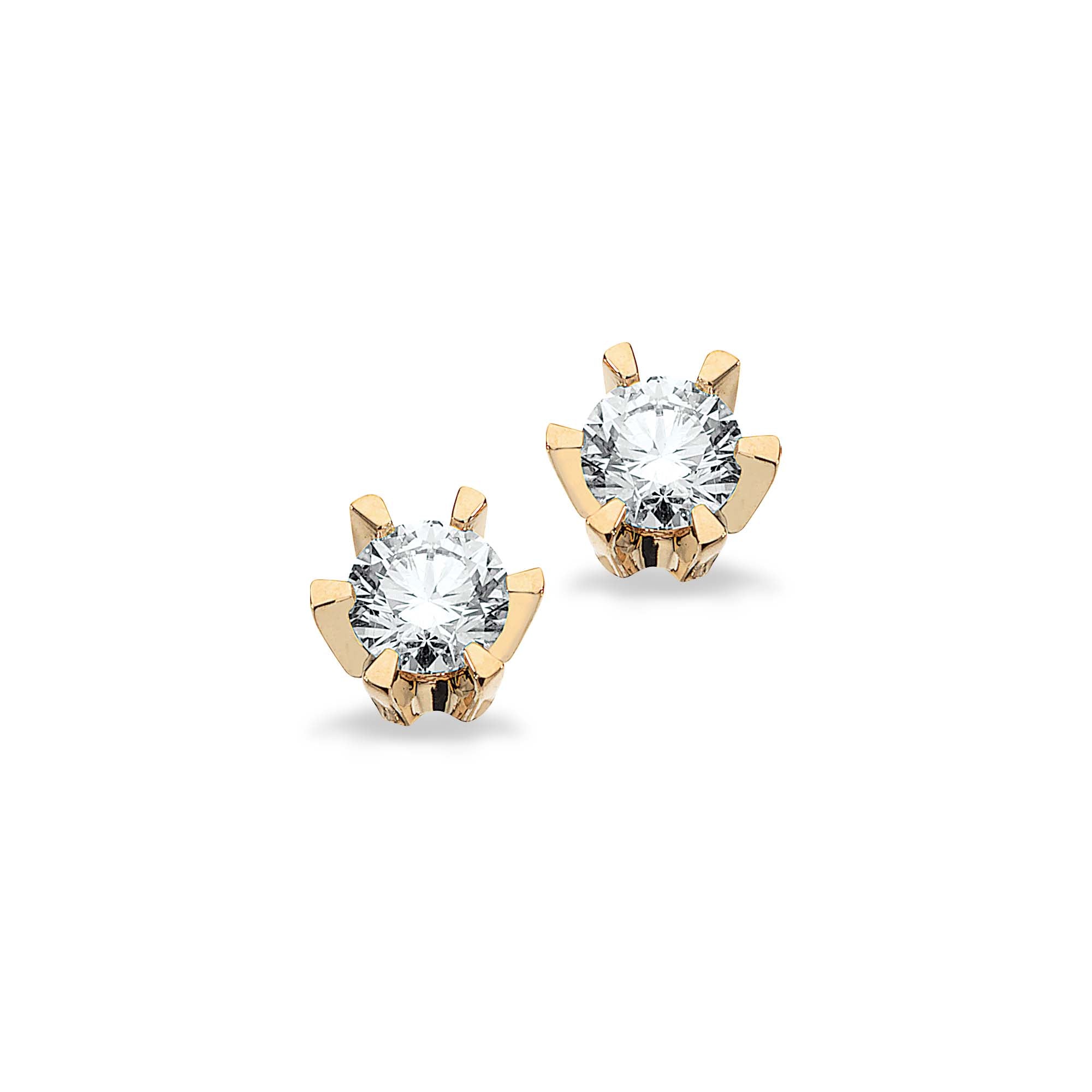Hvid Scrouples Prinsesse Ørestikker Med Diamant Guld Guld 1775 - Scrouples Øreringe  - 1233690136608