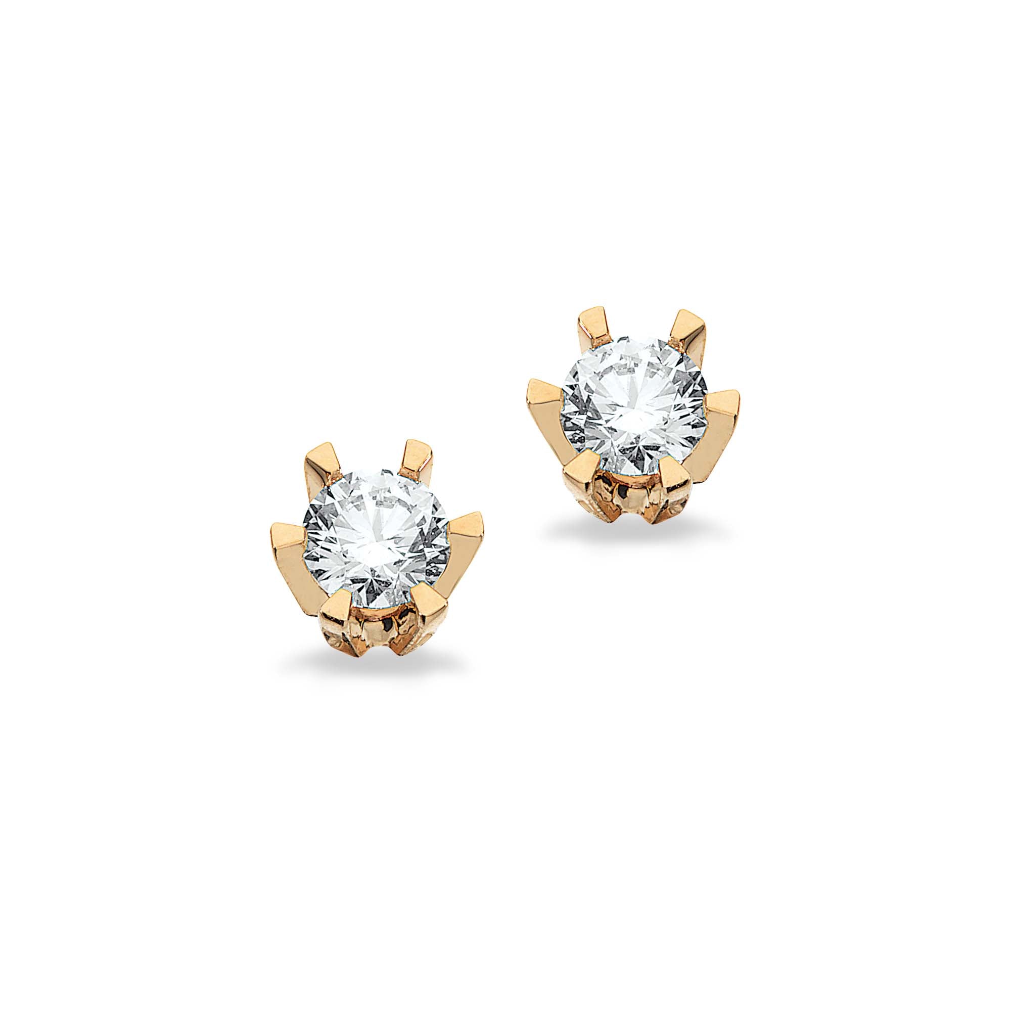 Hvid Scrouples Prinsesse Ørestikker Med 18ct Diamant Guld Guld 1775 - Scrouples Øreringe  - 1233690232690