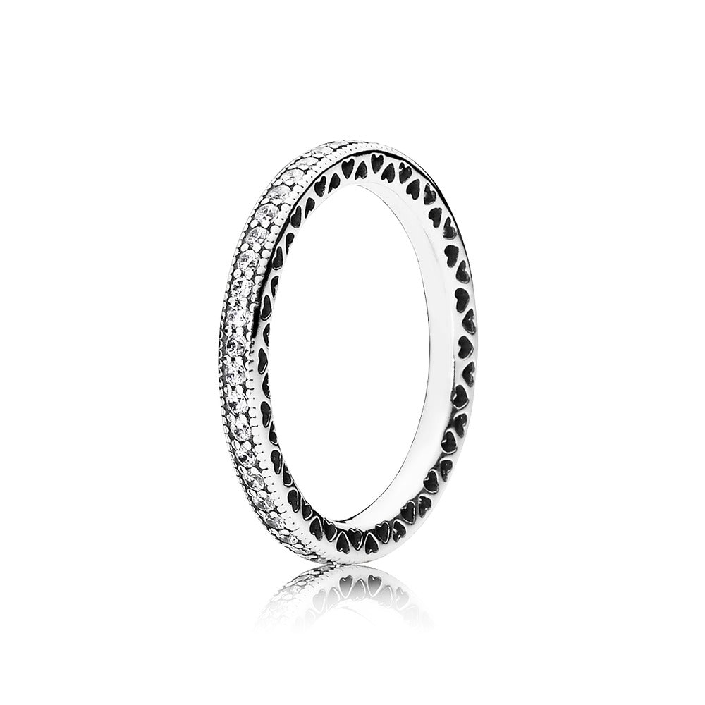 Pandora Ring 190963cz Sparkel & Hearts Ring - Pandora Fingerringe  - 1233690083308